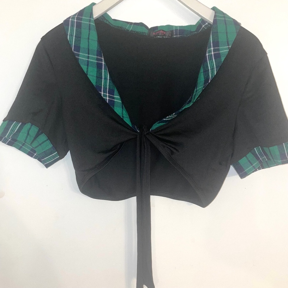 NWOT ADOME Lingerie for Women Sexy Schoolgirl Halloween Cosplay Top Size Medium